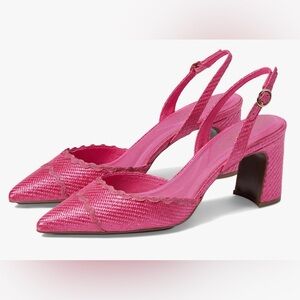 Anne Klein BONNIE Pink RAFIA Slingback Heels NIB sz6